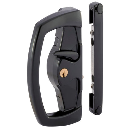 Gainsborough Sliding Patio Door Deadlock - Double Cylinder - Black - Exterior Use