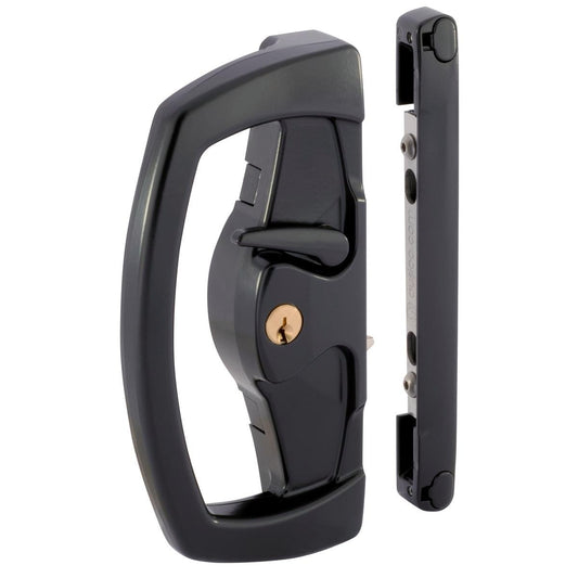 Gainsborough Sliding Patio Door Deadlock - Double Cylinder - Black - Exterior Use