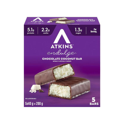 Atkins Low Carb Endulge Bar Chocolate Coconut 5x40g - 200g