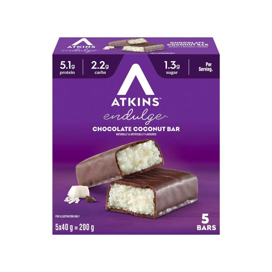 Atkins Low Carb Endulge Bar Chocolate Coconut 5x40g - 200g