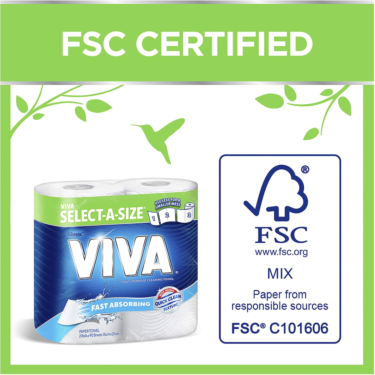 Viva Select-a-size Paper Towel 3 X 90 Pack