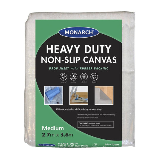 Monarch Canvas Drop Sheet 2.7 x 3.6m Heavy Duty Non Slip