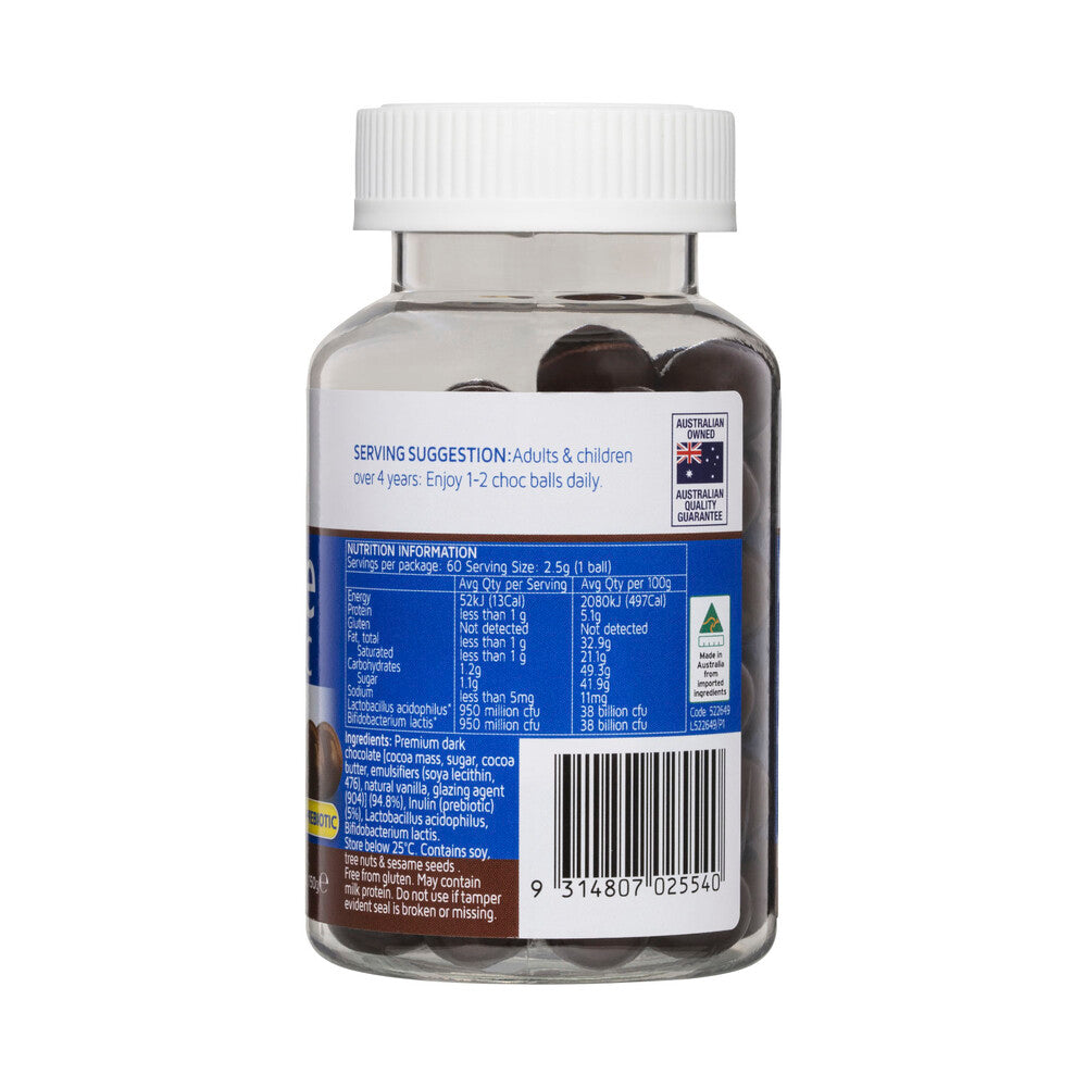 Nature's Way Restore Probiotic Choc Balls - 60 pack