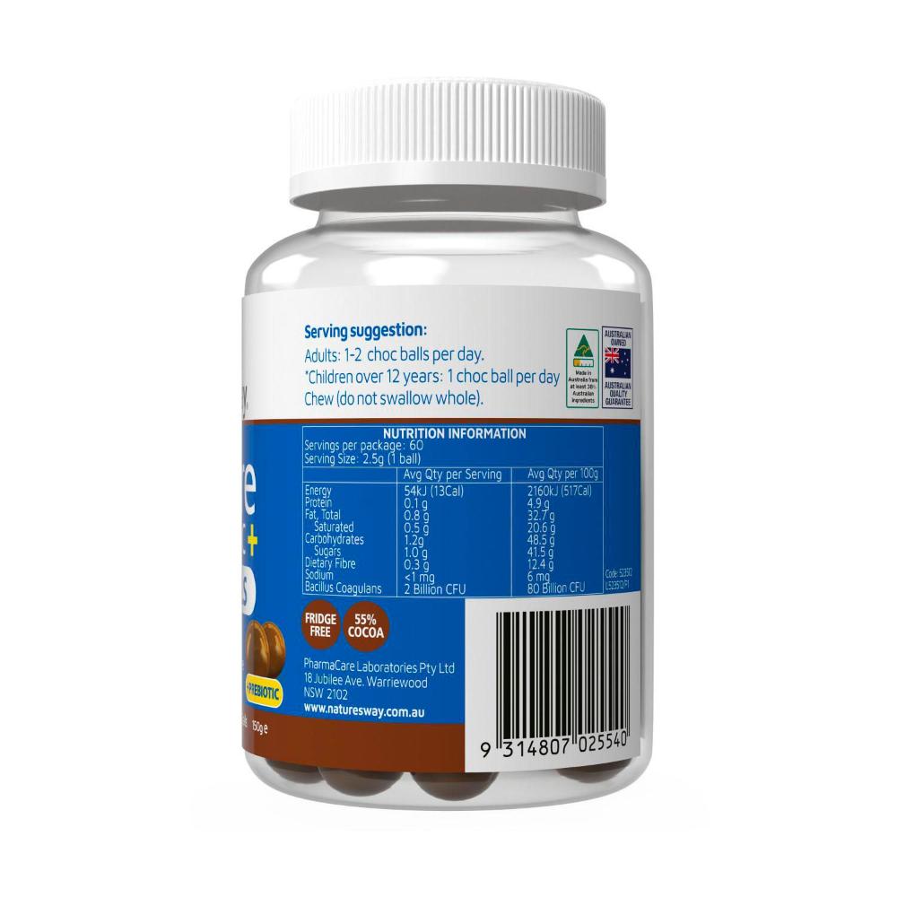 Nature's Way Restore Probiotic Choc Balls - 60 pack