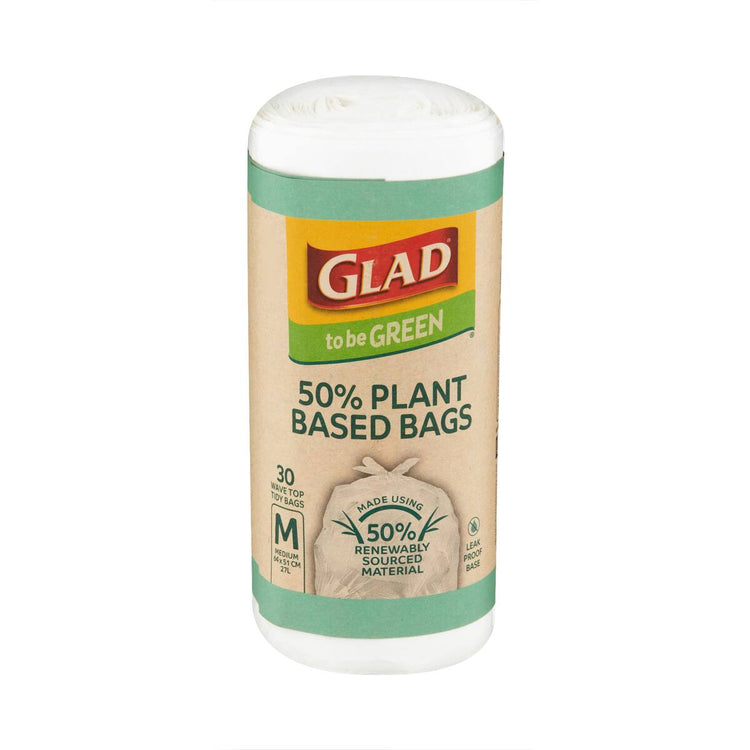 Glad To Be Green 50% Plant Based Kitchen Tidy Bags Medium 30 Pack