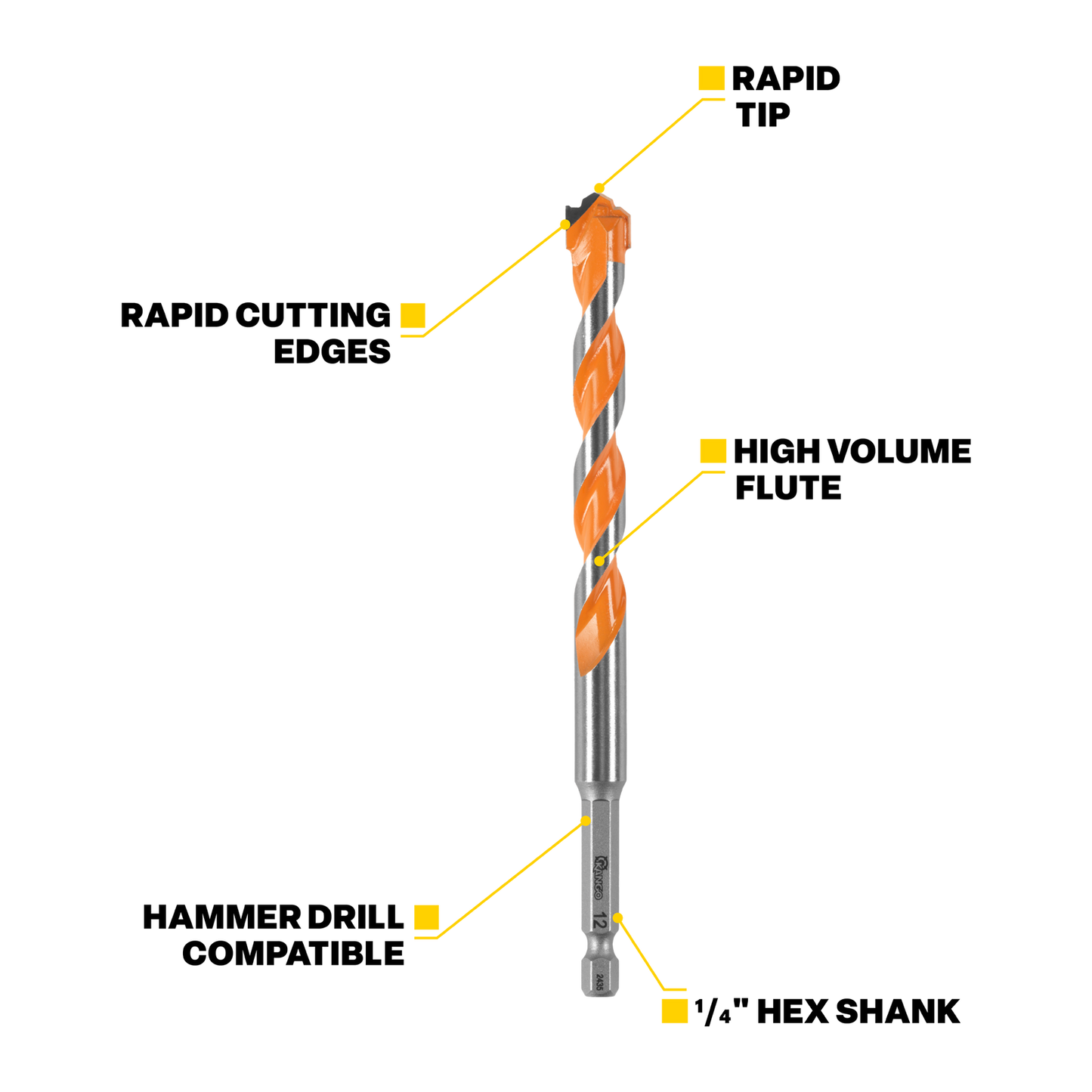 Kango Masonry Drill Bit - 10 x 150mm - 5 Pack