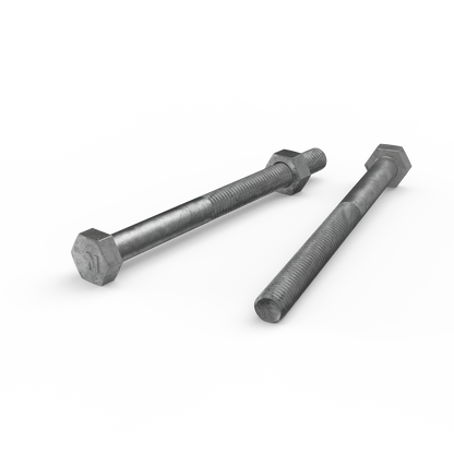 Zenith Hot Dip Galvanised Hex Head Bolts & Nuts - M8 x 100mm - 25 Pack