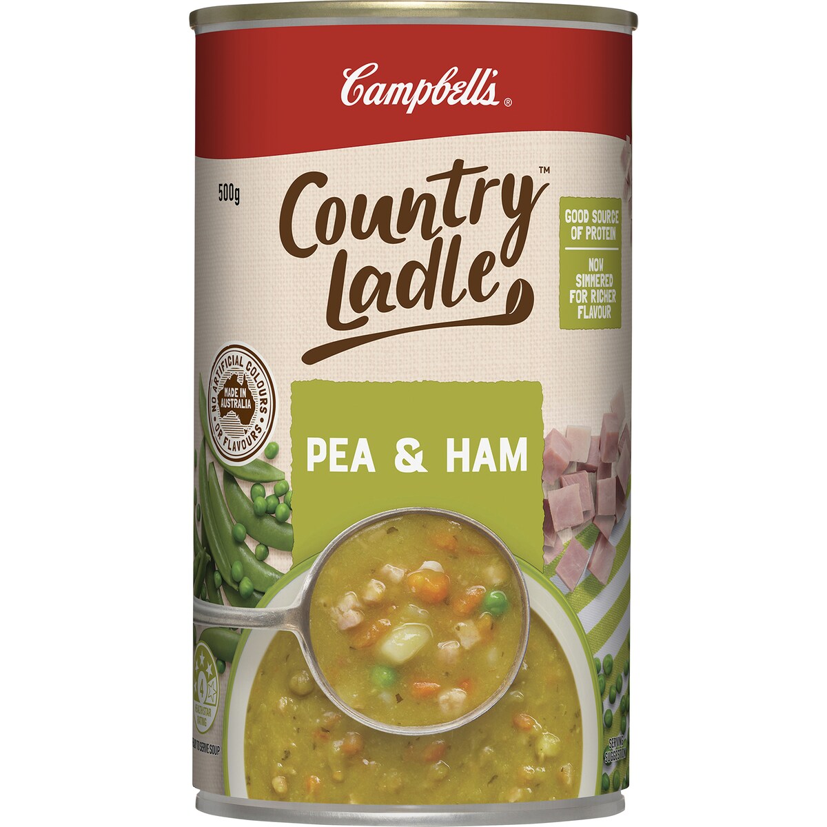 Campbells Country Ladle Soup Pea & Ham 500g