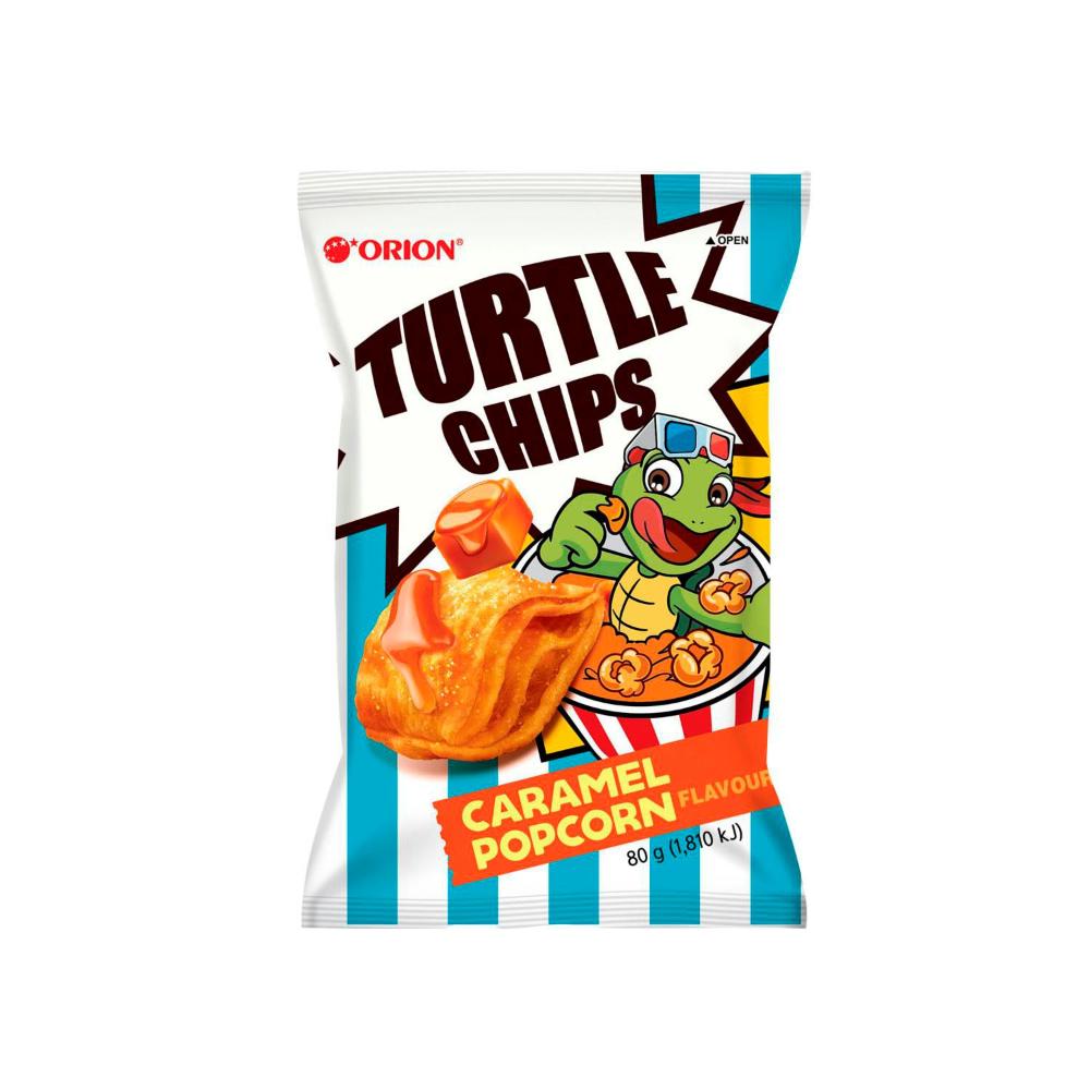 Orion Turtle Chips Caramel Popcorn Flavour - 80g