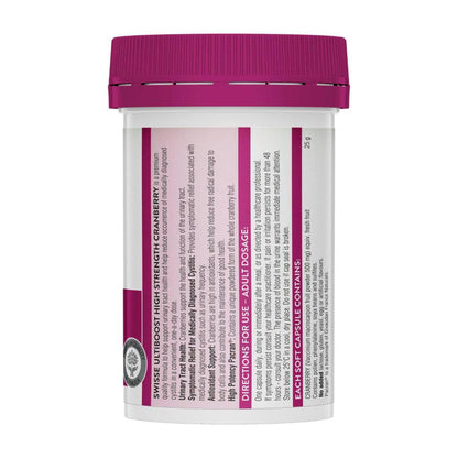 Swisse Ultiboost Hs Cranberry Capsules - 30 Pack