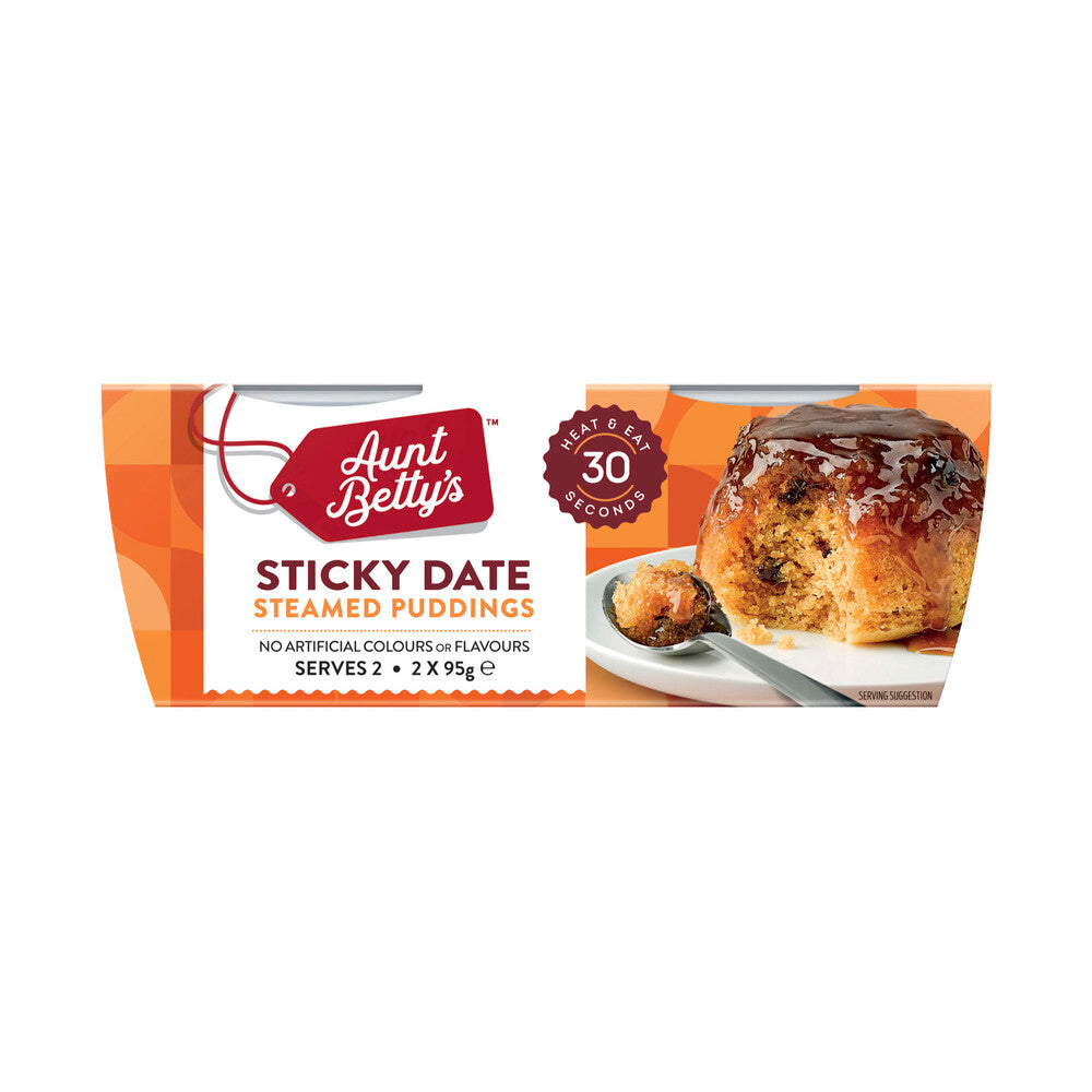Aunt Betty's Pudding Sticky Date 2 Pack - 190g