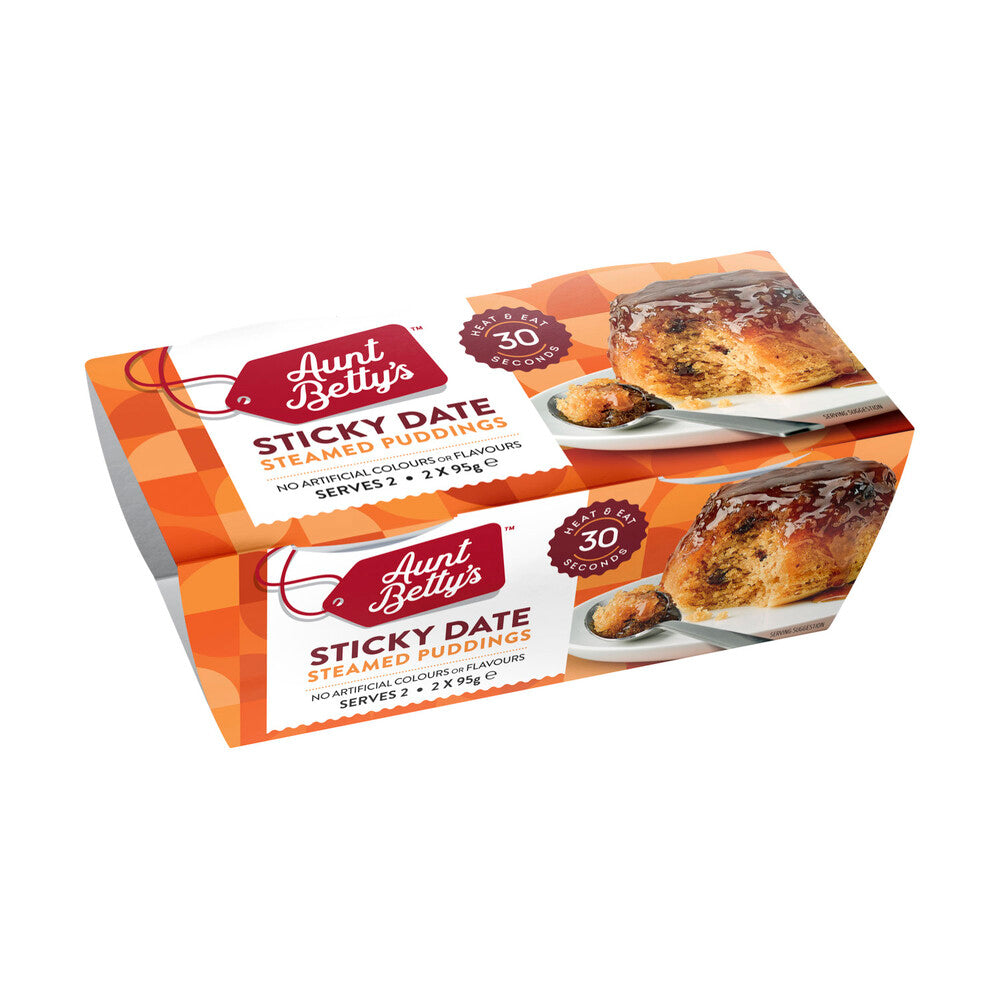 Aunt Betty's Pudding Sticky Date 2 Pack - 190g