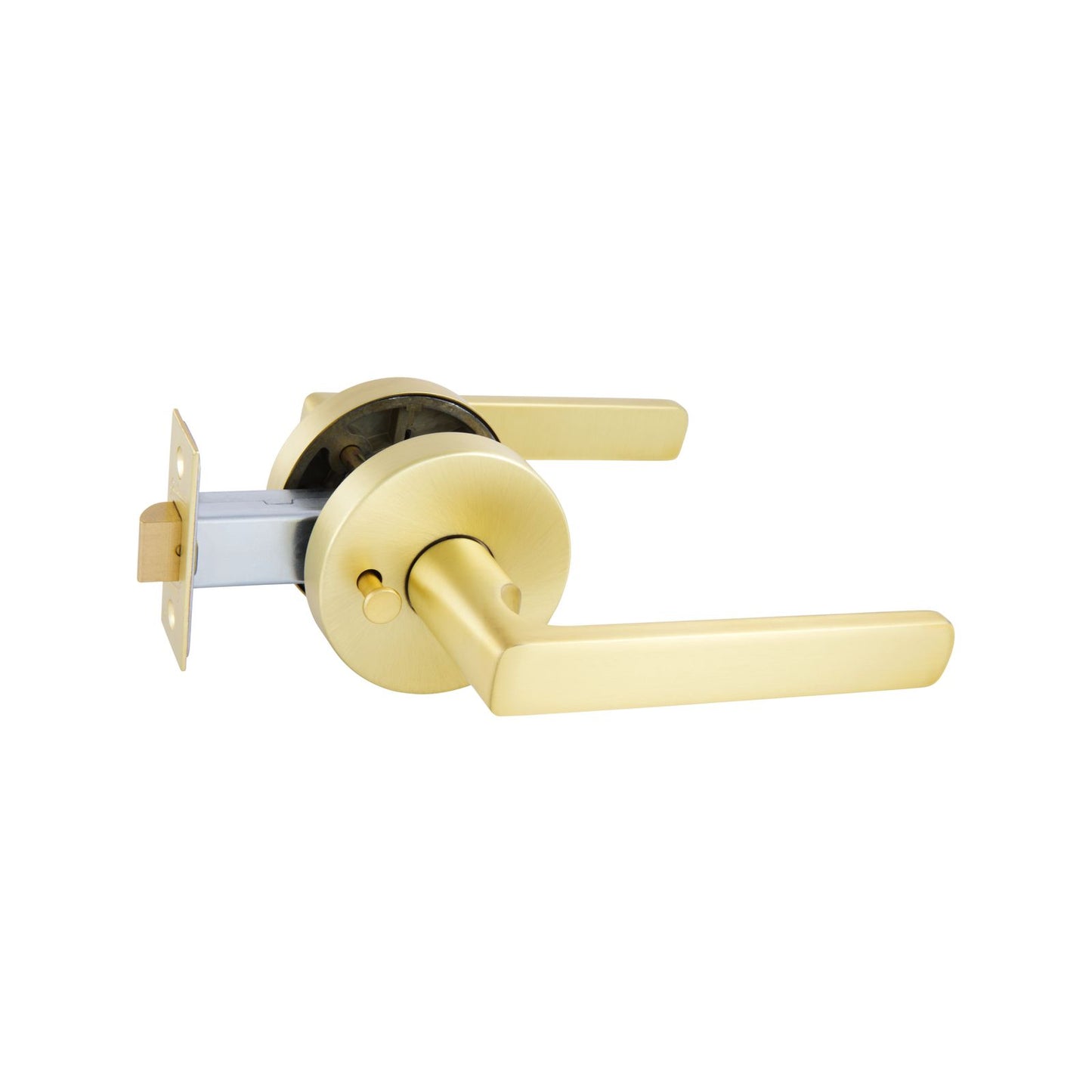 Gainsborough Avant Rivera Satin Brass Privacy Lever Set - 148 x 64mm