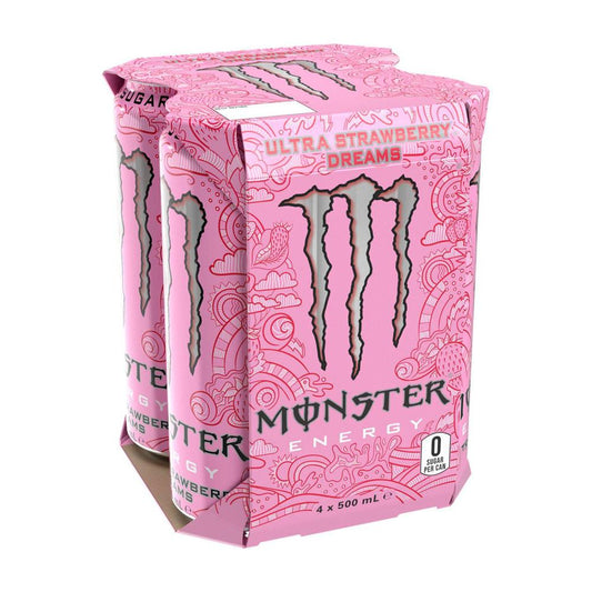 Monster Energy Strawberry Cans 4x500ml