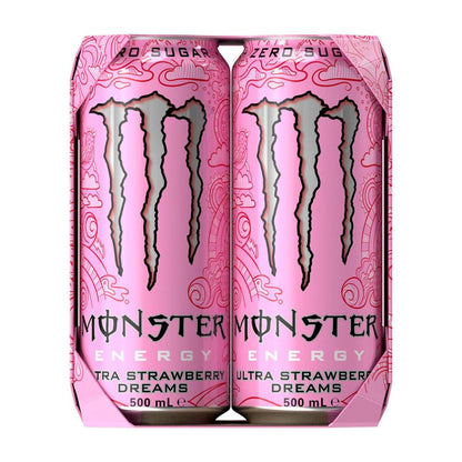 Monster Energy Strawberry Cans 4x500ml