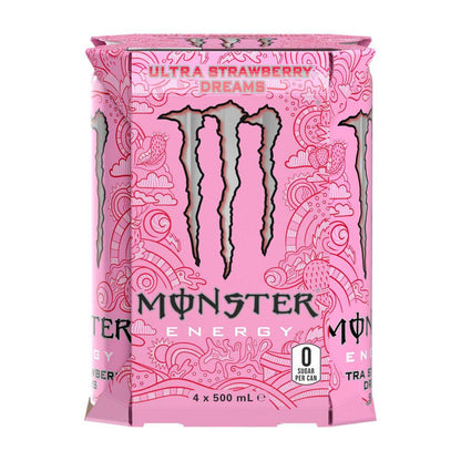 Monster Energy Strawberry Cans 4x500ml