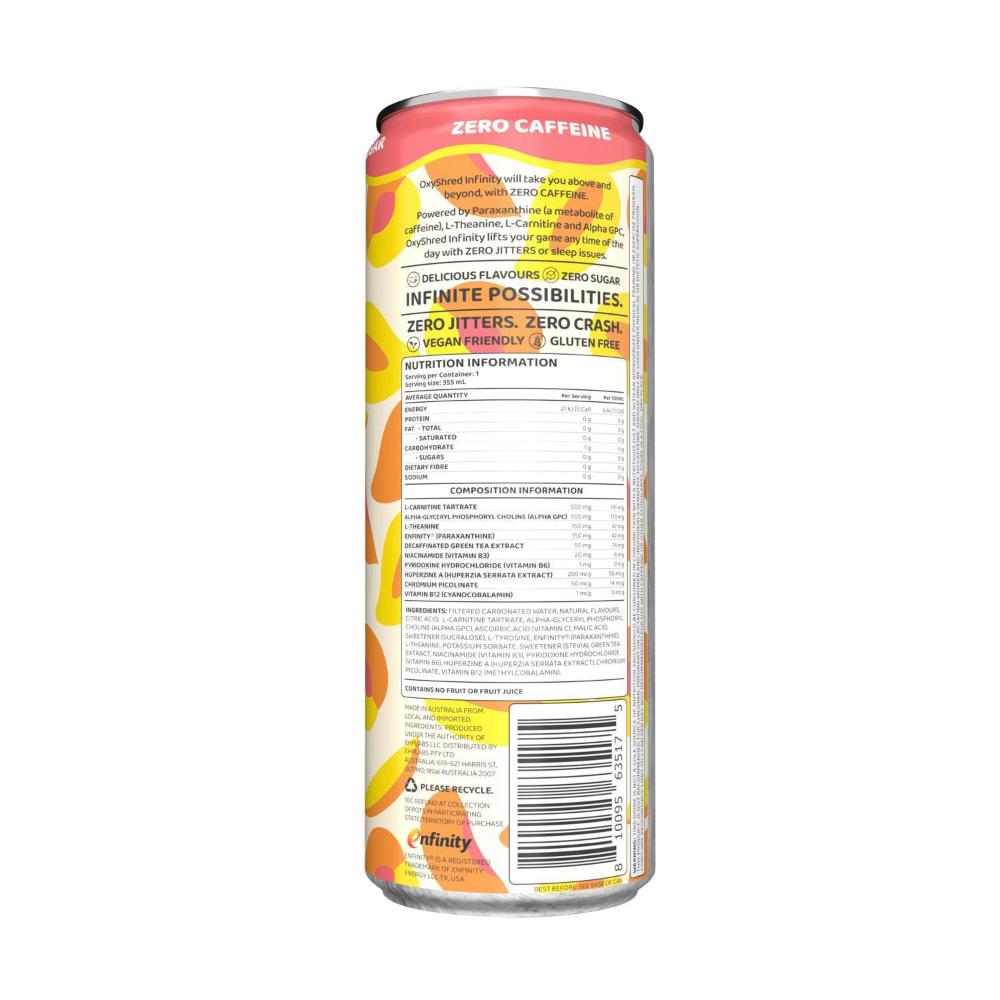 Oxyshred Infinity Energy Drink Peach Mango - 355mL