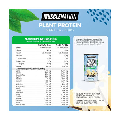 Muscle Nation Plant Protein Powder Vanilla - 300g