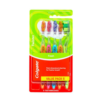 Colgate Twister Toothbrush Soft - 5 Pack