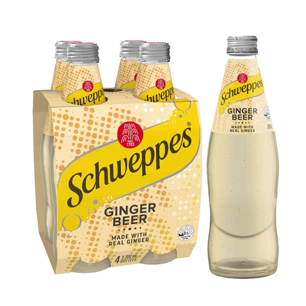 Schweppes Mixers Ginger Beer 4 Pack x 300mL