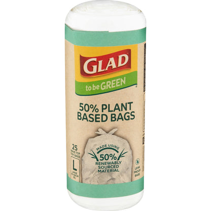 Glad To Be Green 50% Plant Based Kitchen Tidy Bags Large 25 Pack