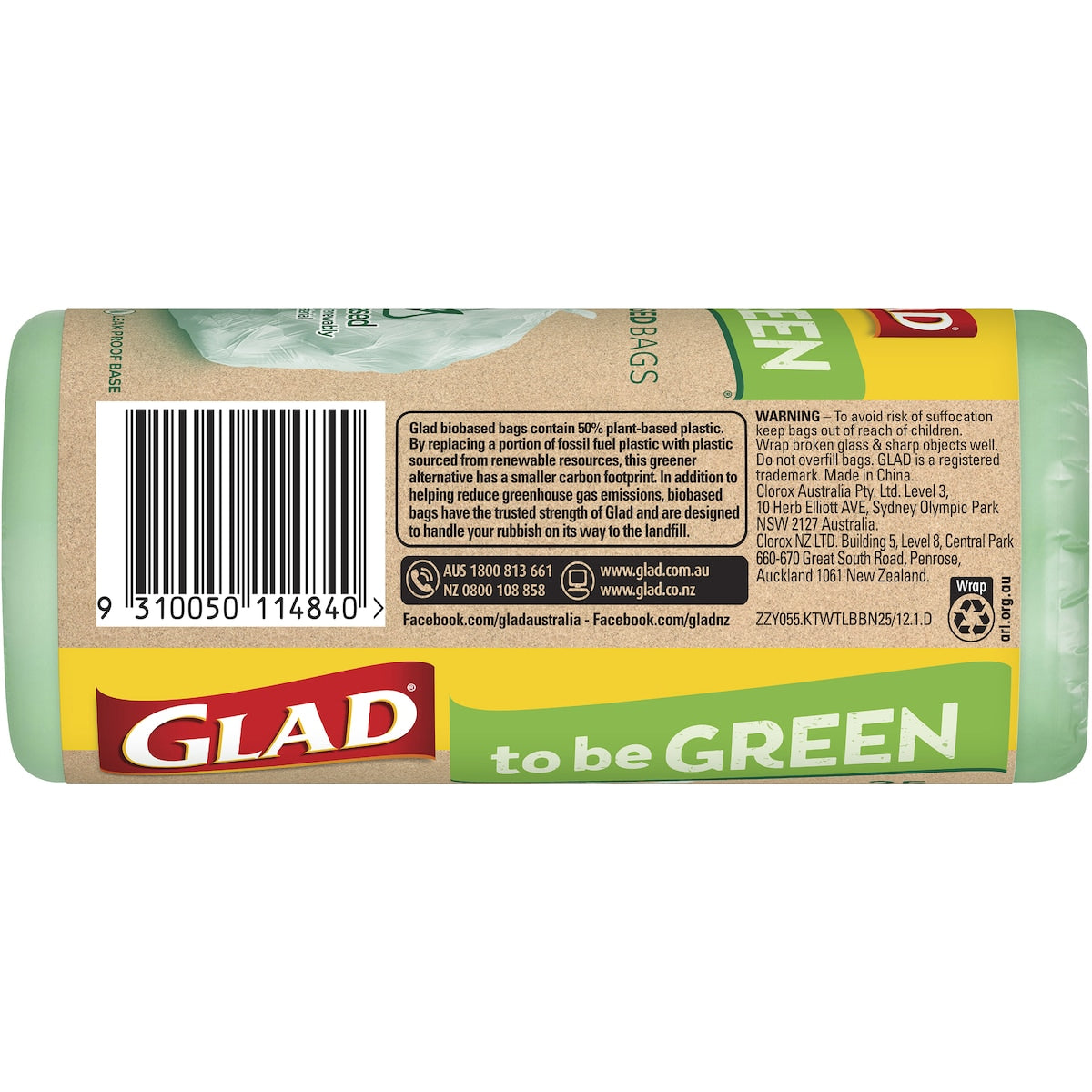 Glad To Be Green 50% Plant Based Kitchen Tidy Bags Large 25 Pack