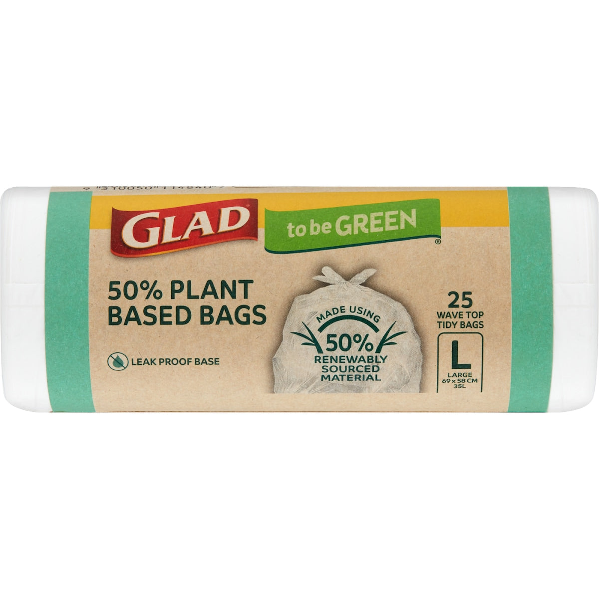 Glad To Be Green 50% Plant Based Kitchen Tidy Bags Large 25 Pack