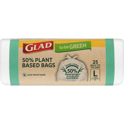 Glad To Be Green 50% Plant Based Kitchen Tidy Bags Large 25 Pack