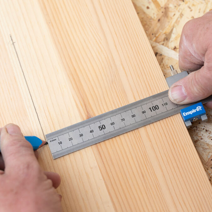 Empire Stainless Steel Ruler Stop - Adjustable Tool - 150mm to 1000mm