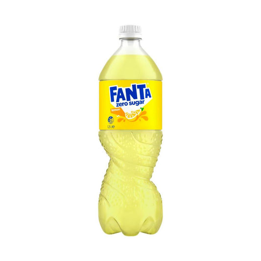 Fanta Zero Sugar Lemon Flavours Pet Soft Drink Bottle - 1.25L