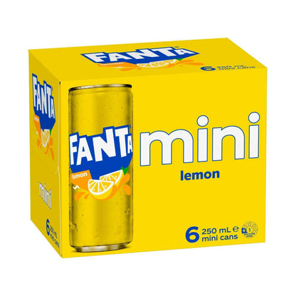 Fanta Flavours Lemon Cans 250ml - 6 Pack