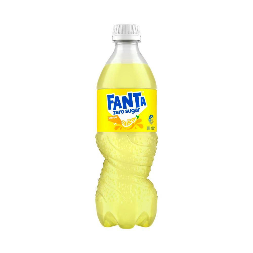 Fanta Zero Flavours Lemon Pet - 600mL