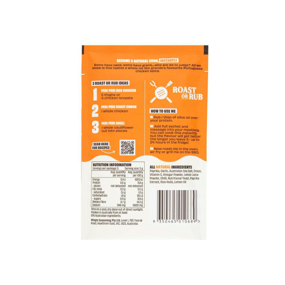 Mingle Peri Peri BBQ Roast Or Rub - 25g