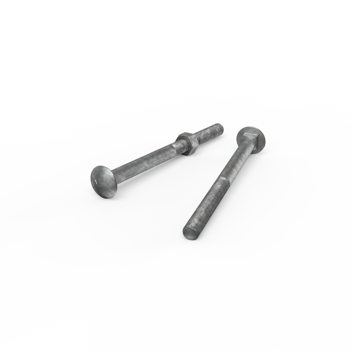 Zenith Hot Dip Galvanised Cup Head Bolts & Nuts - M12 x 170mm - 12 Pack