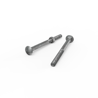 Zenith Hot Dip Galvanised Cup Head Bolts & Nuts - M12 x 170mm - 12 Pack