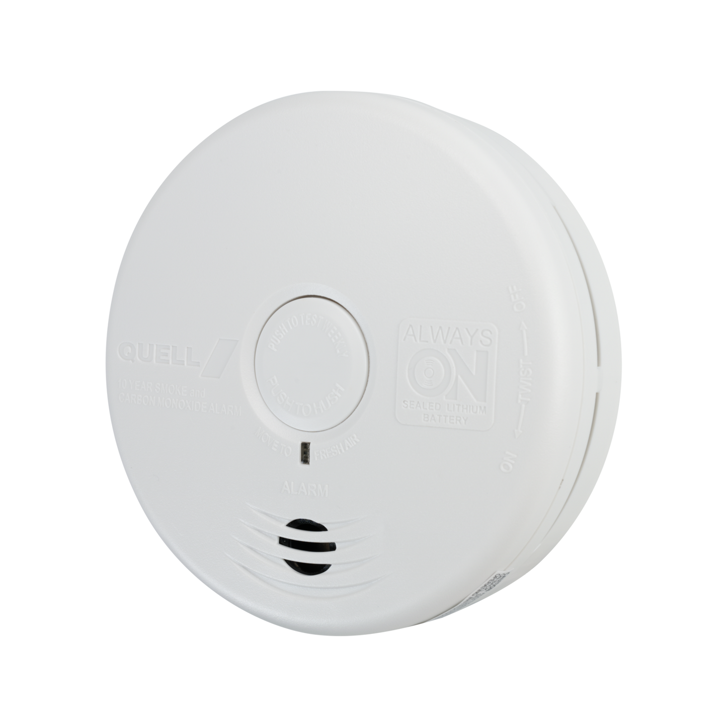 Quell Worry Free Photoelectric Carbon Monoxide Alarm - 10 Year