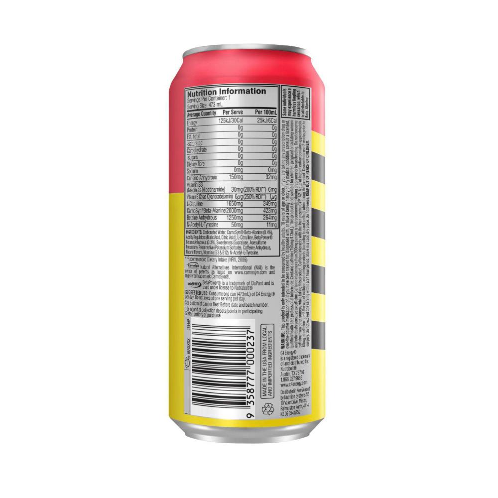 C4 Energy Drink Strawberry Watermelon - 473mL