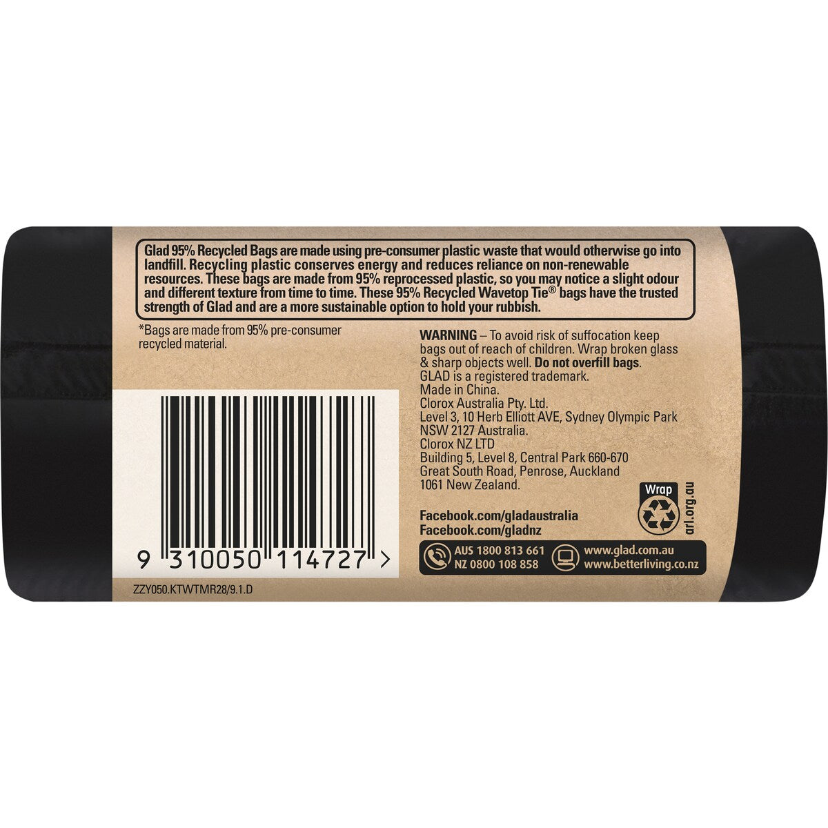 Glad To Be Green 95% Recycled Kitchen Tidy Bags Medium 28 pack