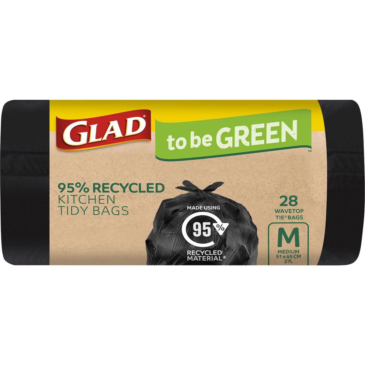 Glad To Be Green 95% Recycled Kitchen Tidy Bags Medium 28 pack