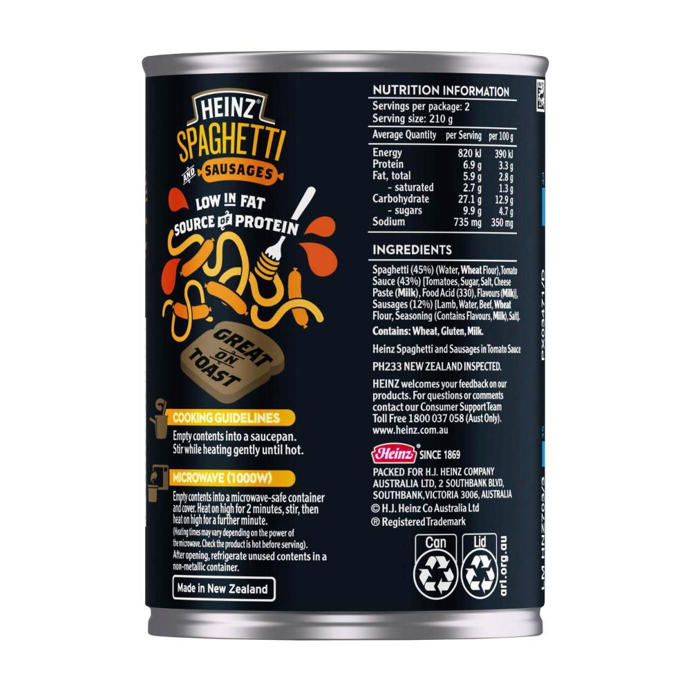 Heinz Spaghetti And Sausages Pasta Meal - 420g