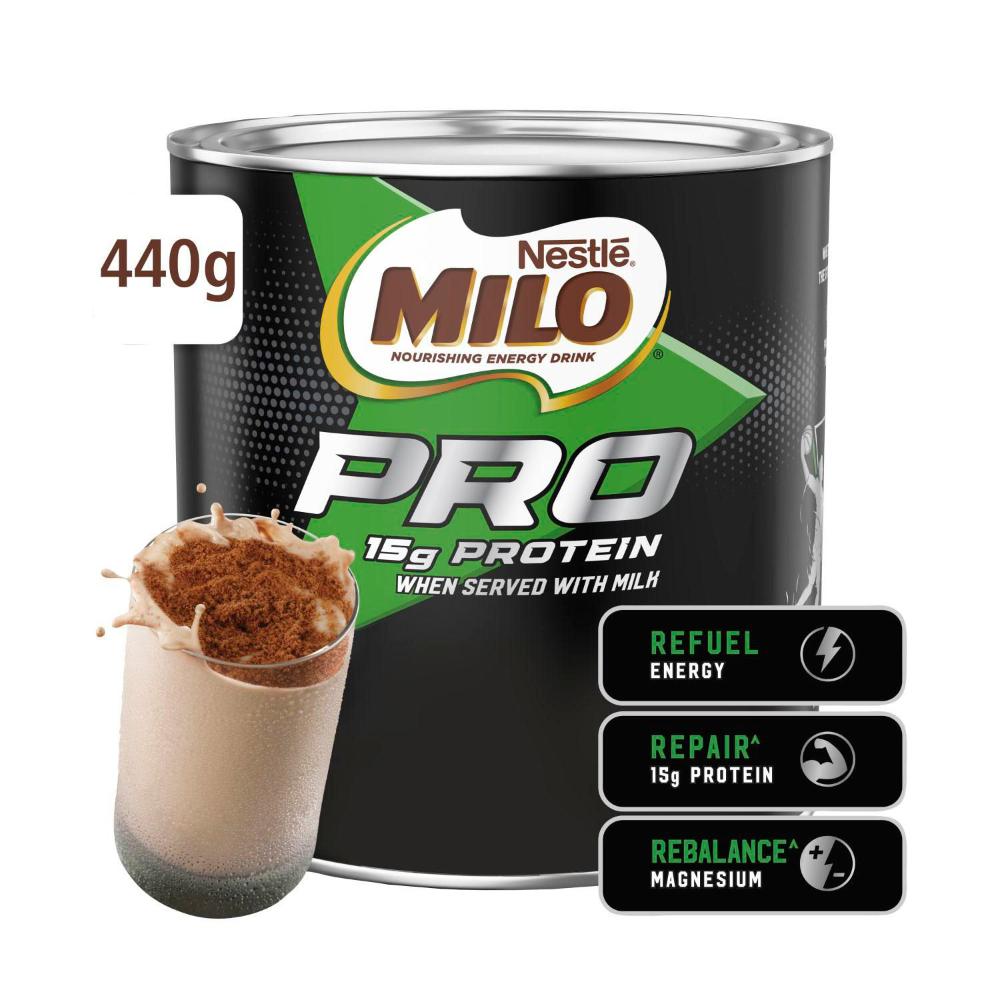 Milo Protein Chocolate Malt Powder Hot Or Cold Drink - 440g