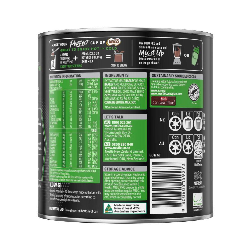Milo Protein Chocolate Malt Powder Hot Or Cold Drink - 440g