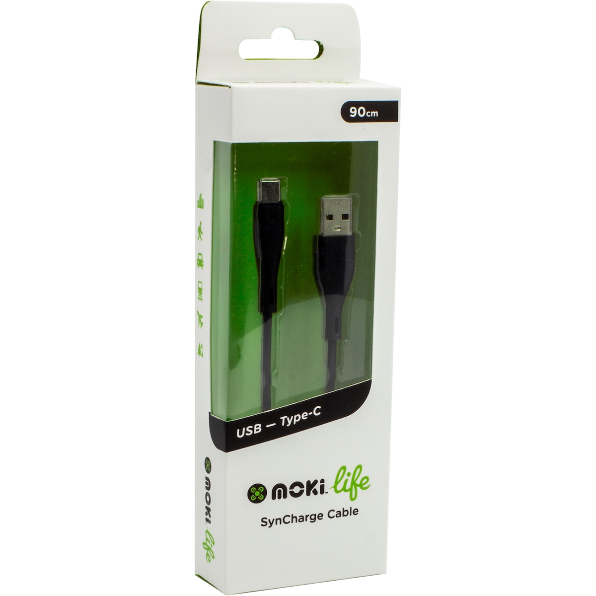 Moki Life Type-c To Usb Syncharge Cable 90cm Each