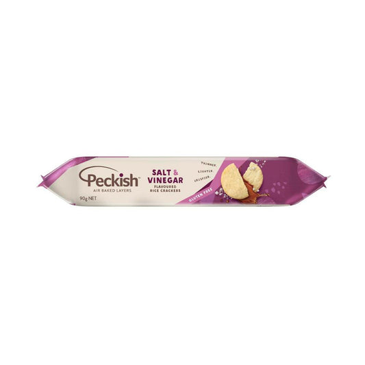 Peckish Rice Crackers Salt Vinegar - 90g
