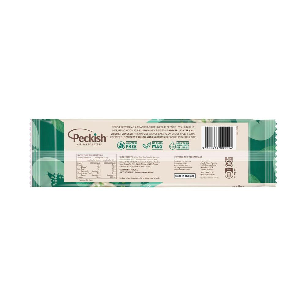 Peckish Rice Crackers Sour Cream Chives - 90g