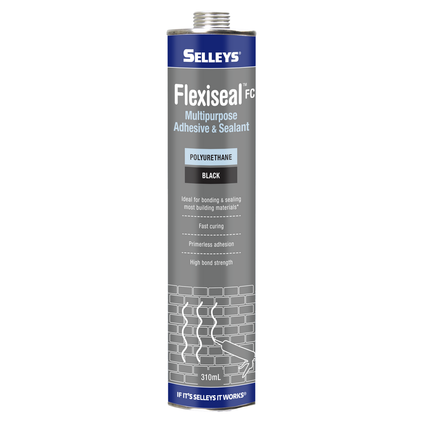 Selleys Black Flexiseal FC Polyurethane Sealant Adhesive - 310ml