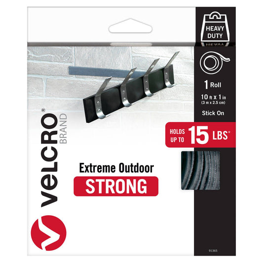 Velcro Extreme Outdoor Hook and Loop Roll - 3m x 25mm - Grey