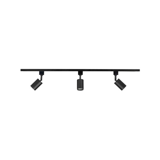 Brilliant Black Naj 3 Light Track and Spotlight Kit - 1m - 3 x 7W