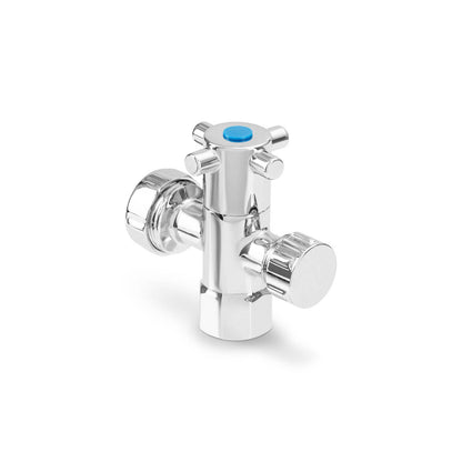 Brasshards Capstan 2 Way Under Sink Valve - 20mm x 15mm - Matt Black