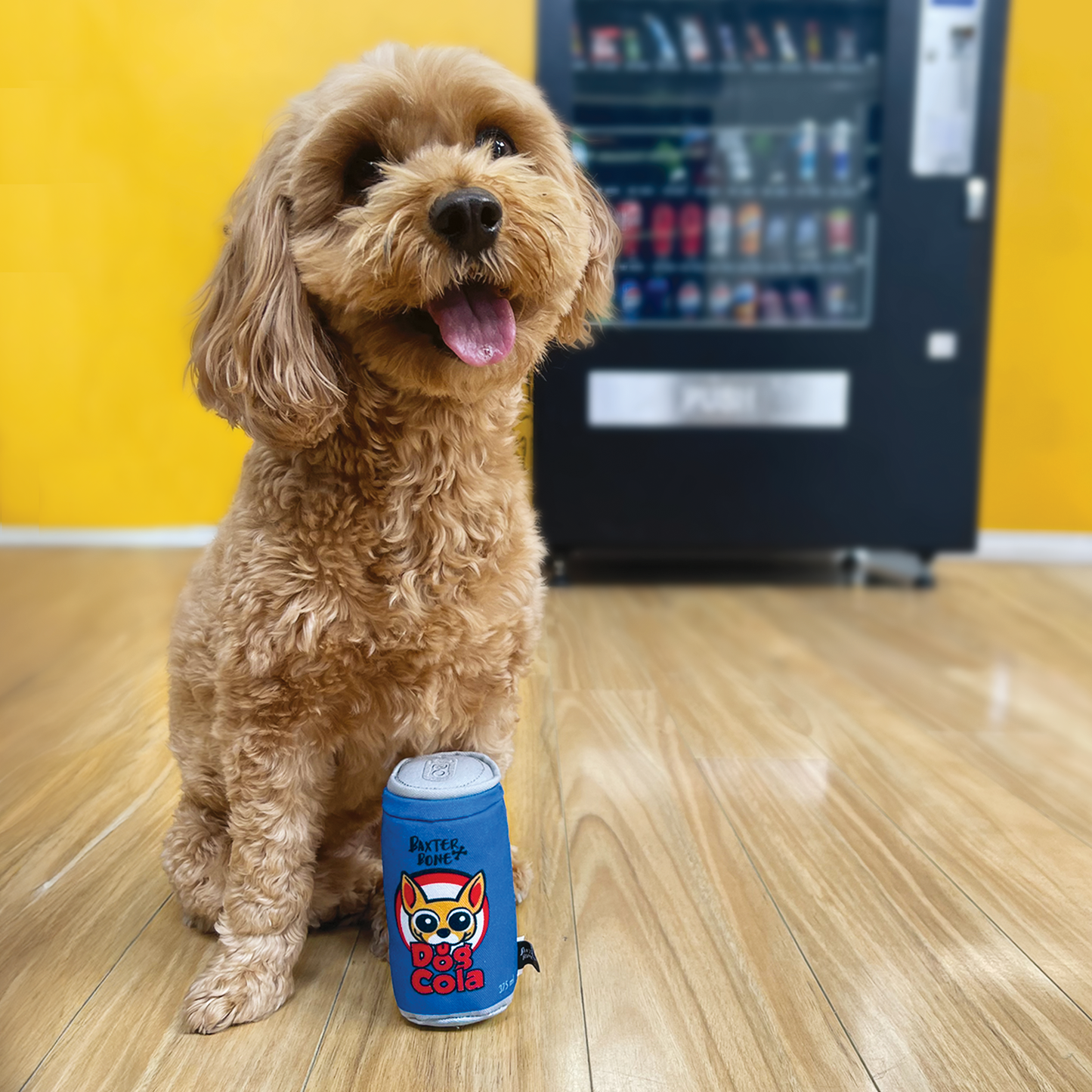 Baxter Bone Dog Cola Soda Can Plush Toy